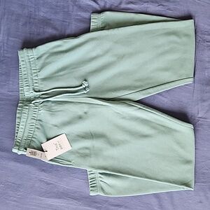 Aritzia TNA Airy Fleece Slim Sweatpant Green S